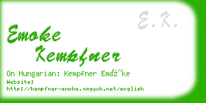 emoke kempfner business card